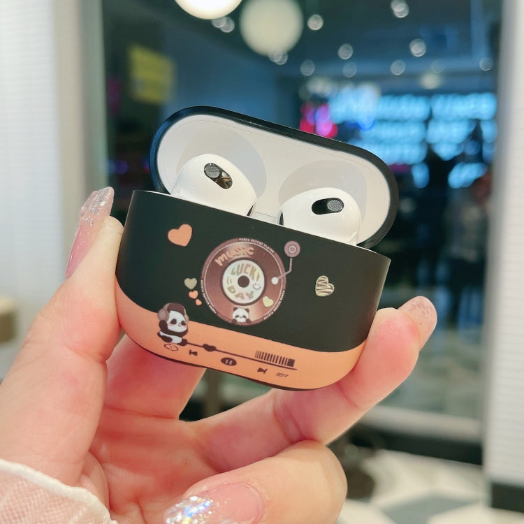 Étui en TPU givré pour écouteurs Motif Panda Records, pour AirPods Pro 2, AirPods 3, AirPods Pro, AirPods 2 / 1