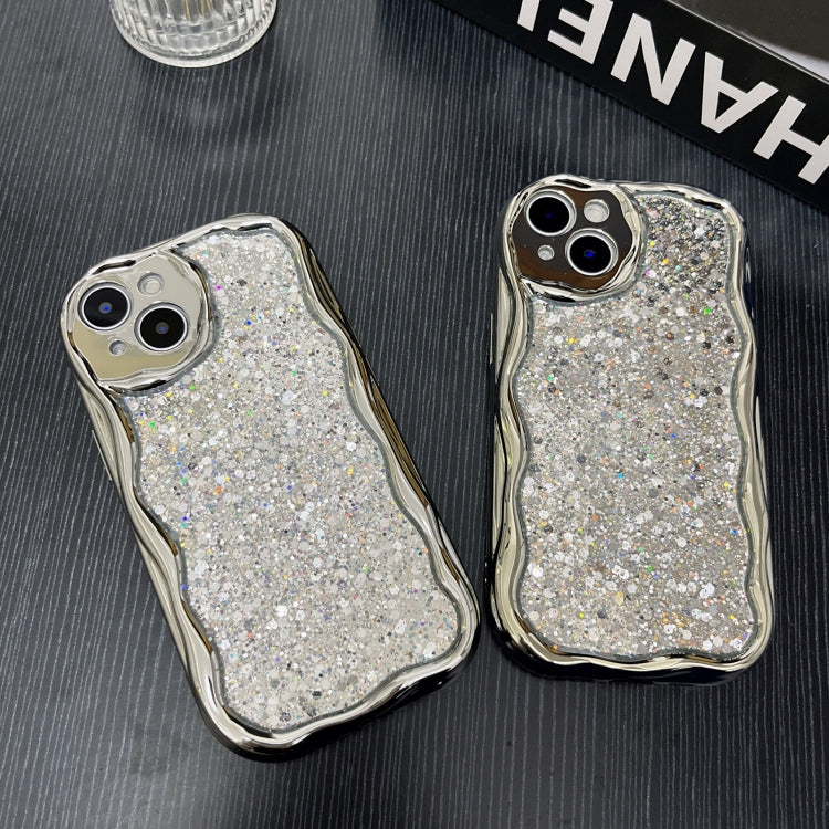 Electroplated TPU Wavy Edge Glitter Phone Case, For iPhone 15 Pro Max, For iPhone 15 Pro, For iPhone 15 Plus, For iPhone 15, For iPhone 14 Plus, For iPhone 14, For iPhone 14 Pro, For iPhone 14 Pro Max, For iPhone 13 Pro Max, For iPhone 13 Pro����������...