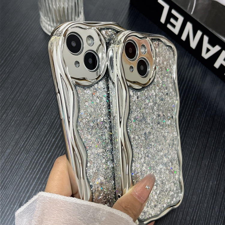 Electroplated TPU Wavy Edge Glitter Phone Case, For iPhone 15 Pro Max, For iPhone 15 Pro, For iPhone 15 Plus, For iPhone 15, For iPhone 14 Plus, For iPhone 14, For iPhone 14 Pro, For iPhone 14 Pro Max, For iPhone 13 Pro Max, For iPhone 13 Pro����������...