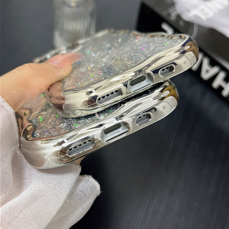 Electroplated TPU Wavy Edge Glitter Phone Case, For iPhone 15 Pro Max, For iPhone 15 Pro, For iPhone 15 Plus, For iPhone 15, For iPhone 14 Plus, For iPhone 14, For iPhone 14 Pro, For iPhone 14 Pro Max, For iPhone 13 Pro Max, For iPhone 13 Pro����������...