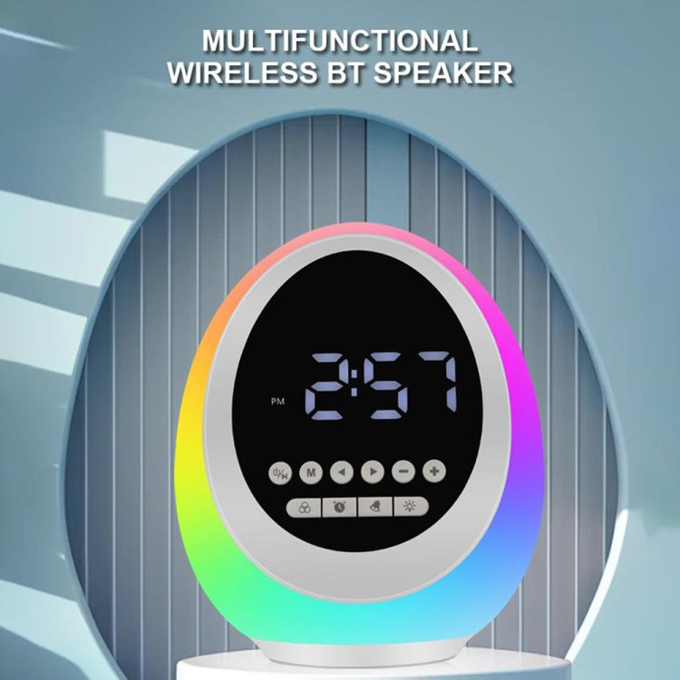 P13 Multifunctional RGB Wireless Bluetooth Speaker with Colorful Lights & Alarm & Clock, P13