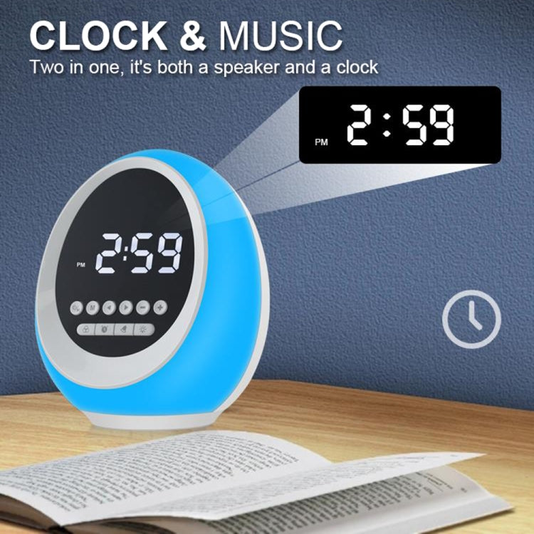 P13 Multifunctional RGB Wireless Bluetooth Speaker with Colorful Lights & Alarm & Clock, P13
