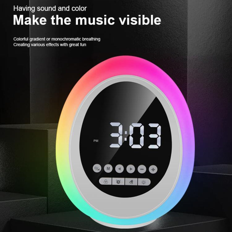 P13 Multifunctional RGB Wireless Bluetooth Speaker with Colorful Lights & Alarm & Clock, P13