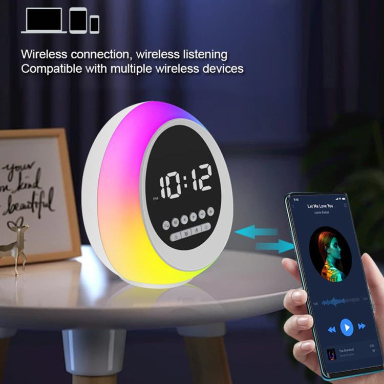 P13 Multifunctional RGB Wireless Bluetooth Speaker with Colorful Lights & Alarm & Clock, P13