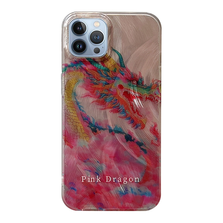 Creative Oil Painting Colorful Dragon TPU Shockproof Phone Case, For iPhone 15 Pro Max, For iPhone 15 Pro, For iPhone 15, For iPhone 14, For iPhone 14 Pro, For iPhone 14 Pro Max, For iPhone 13 Pro Max, For iPhone 13 Pro, For iPhone 13                  ...