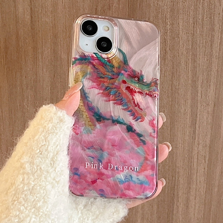 Creative Oil Painting Colorful Dragon TPU Shockproof Phone Case, For iPhone 15 Pro Max, For iPhone 15 Pro, For iPhone 15, For iPhone 14, For iPhone 14 Pro, For iPhone 14 Pro Max, For iPhone 13 Pro Max, For iPhone 13 Pro, For iPhone 13                  ...