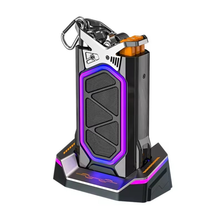 GQ-18 RGB Colorful Mech Mechanical Waterproof Wireless Bluetooth Desktop Subwoofer, with Dual Mic, Without Mic