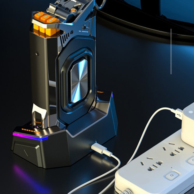 GQ-18 RGB Colorful Mech Mechanical Waterproof Wireless Bluetooth Desktop Subwoofer, with Dual Mic, Without Mic