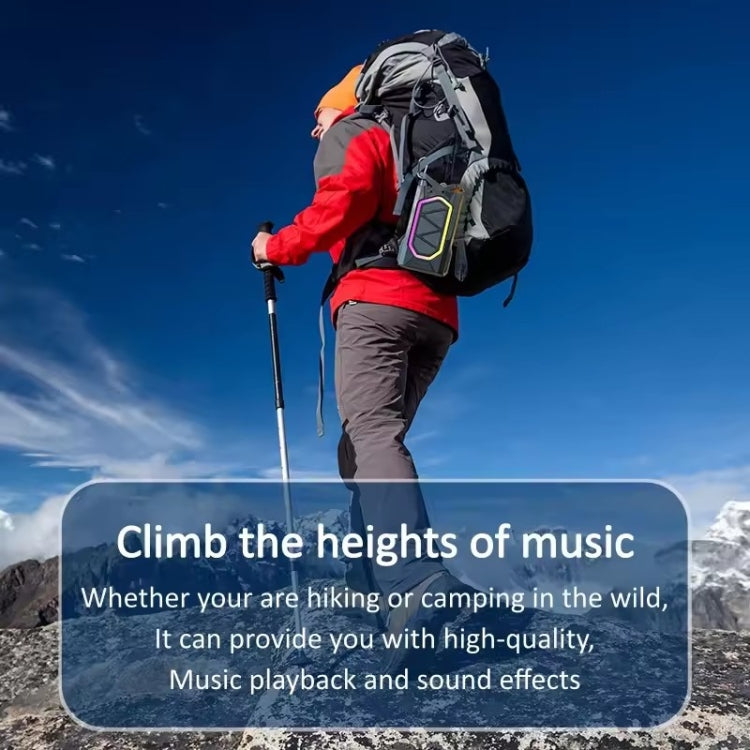 GQ-18 RGB Colorful Mech Mechanical Waterproof Wireless Bluetooth Desktop Subwoofer, with Dual Mic, Without Mic