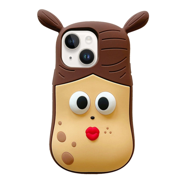 3D Fun Braid Girl Silicone Phone Case, For iPhone 15 Pro Max, For iPhone 15 Pro, For iPhone 15, For iPhone 14, For iPhone 14 Pro, For iPhone 14 Pro Max, For iPhone 13 Pro Max, For iPhone 13 Pro, For iPhone 13, For iPhone 12, For iPhone 12 Pro