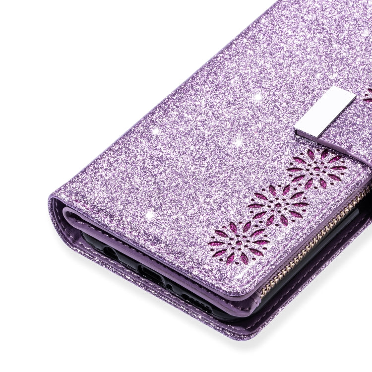 Multi-card Slots Starry Sky Laser Carving Glitter Zipper Horizontal Flip Leather Case with Holder & Wallet & Lanyard, For Samsung Galaxy A71, For Samsung Galaxy A51, For Samsung Galaxy A81 / Note 10 Lite / M60s, For Samsung Galaxy A91 / S10 Lite / M80s
