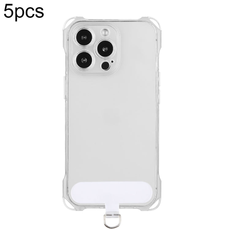 5pcs PVC Universal Phone Lanyard Strap Patch Gasket, 5pcs