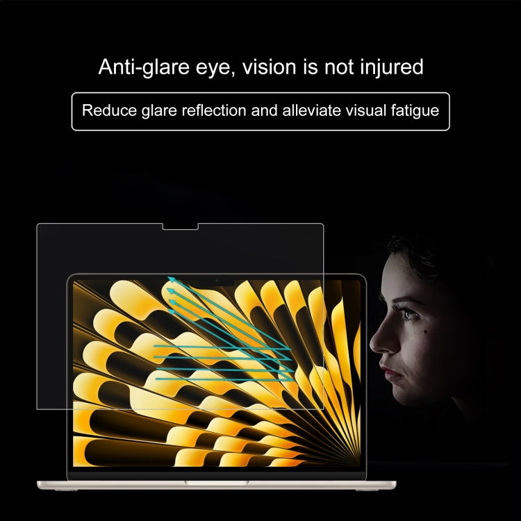 Film en verre trempé antidéflagrant 0,26 mm, dureté de surface 9H, pour MacBook Air 13,6 pouces (2023/2024/2025) et MacBook Air 15,3 pouces (2023/2024/2025).