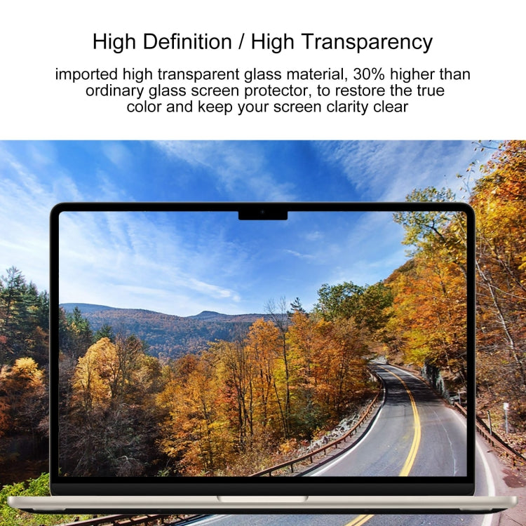 2pcs 0.26mm 9H Surface Hardness Explosion-proof Tempered Glass Film, For Macbook Air 15.3 2023/2024/2025/M5 2026, For MacBook Neo 13 inch 2026 A18 Pro A3404, For Macbook Air 13.6 2023/2024/2025