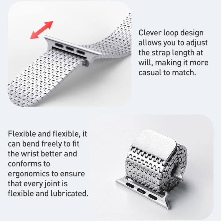 Milanese Loop Magnetic Clasp Stainless Steel Watch Band, For Apple Watch Series 4 44mm, For Apple Watch Series 4 40mm, For Apple Watch Series 3 38mm, For Apple Watch Series 3 42mm, For Apple Watch Series 2 42mm, For Apple Watch Series 2 38mm