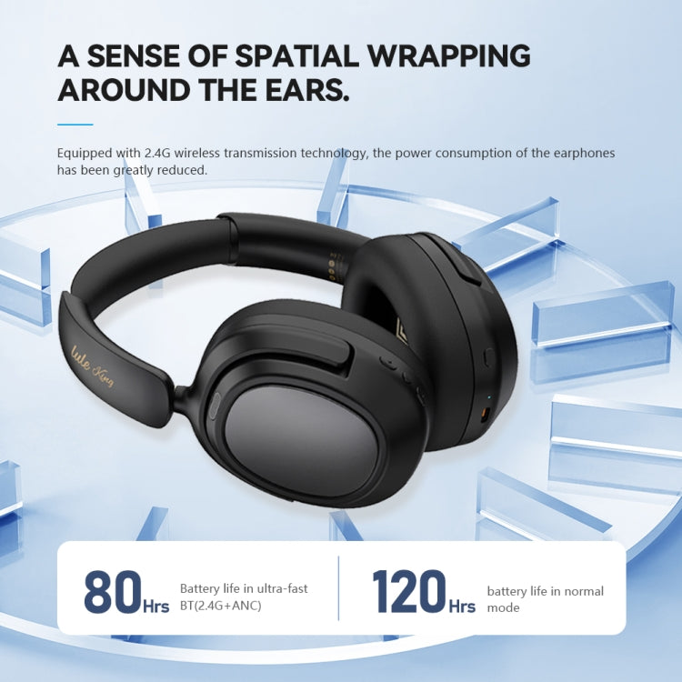 Eking ANC Noise Canceling Wireless Gaming Low Latency Headband Wireless Bluetooth Headphones, With 2.4G, Without 2.4G