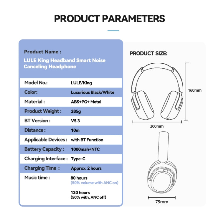 Eking ANC Noise Canceling Wireless Gaming Low Latency Headband Wireless Bluetooth Headphones, With 2.4G, Without 2.4G