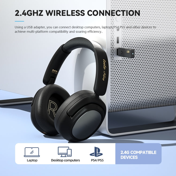 Eking ANC Noise Canceling Wireless Gaming Low Latency Headband Wireless Bluetooth Headphones, With 2.4G, Without 2.4G