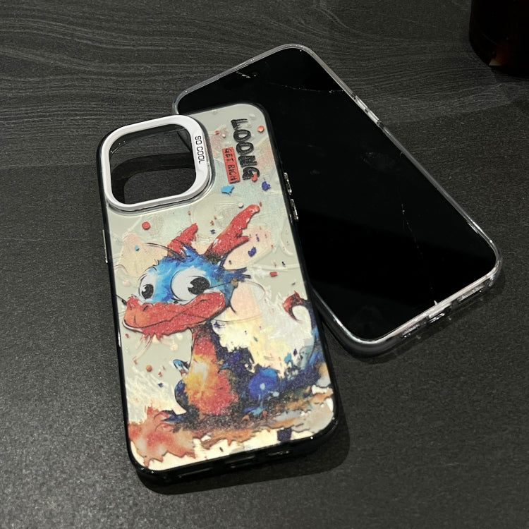 Splash-ink AI Cute Dragon PC Hybrid TPU Phone Case, For iPhone 11