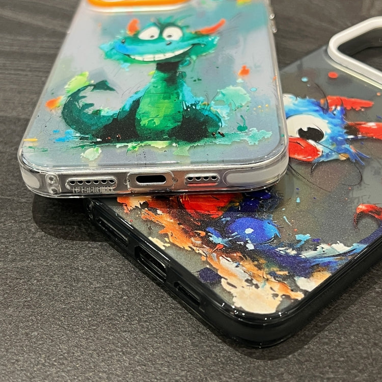 Splash-ink AI Cute Dragon PC Hybrid TPU Phone Case, For iPhone 15 Pro Max, For iPhone 15 Pro, For iPhone 15, For iPhone 14, For iPhone 14 Pro, For iPhone 14 Pro Max, For iPhone 13 Pro Max, For iPhone 13 Pro, For iPhone 13, For iPhone 12                ...