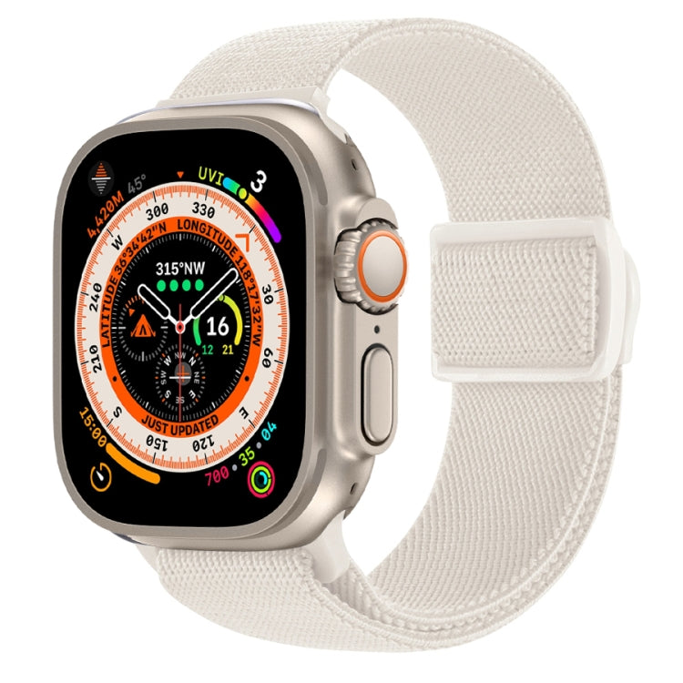 Carbon Fiber Texture Snap Buckle Nylon Watch Band, For Apple Watch Ultra 49mm