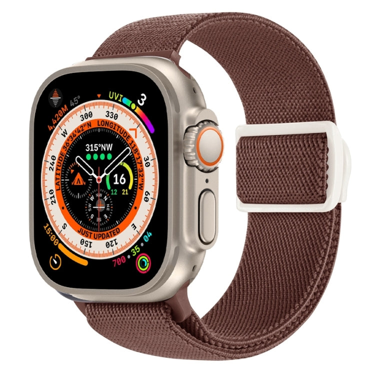 Carbon Fiber Texture Snap Buckle Nylon Watch Band, For Apple Watch Ultra 49mm