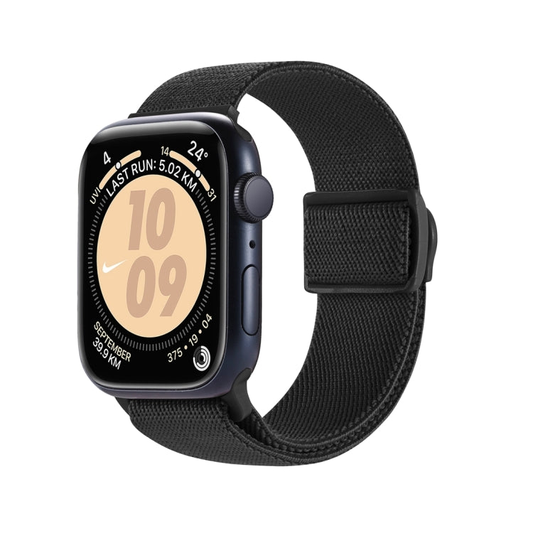 Carbon Fiber Texture Snap Buckle Nylon Watch Band, For Apple Watch SE 40mm