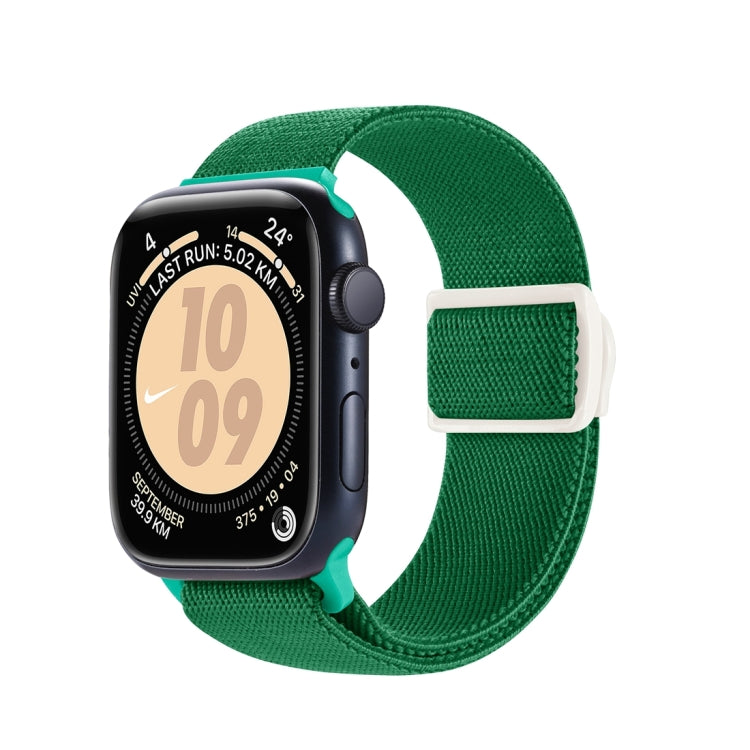 Carbon Fiber Texture Snap Buckle Nylon Watch Band, For Apple Watch SE 40mm