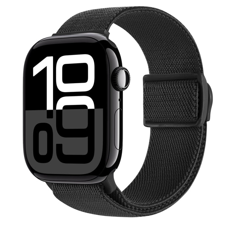 Carbon Fiber Texture Snap Buckle Nylon Watch Band, For Apple Watch Series 10 46mm