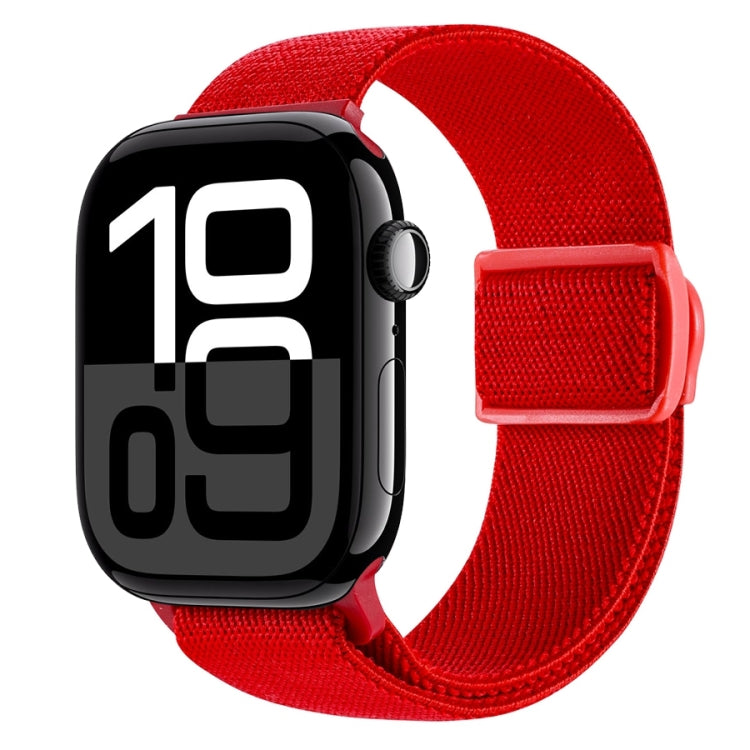 Carbon Fiber Texture Snap Buckle Nylon Watch Band, For Apple Watch Series 10 46mm