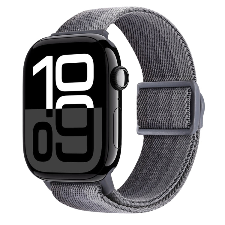 Carbon Fiber Texture Snap Buckle Nylon Watch Band, For Apple Watch Series 10 46mm