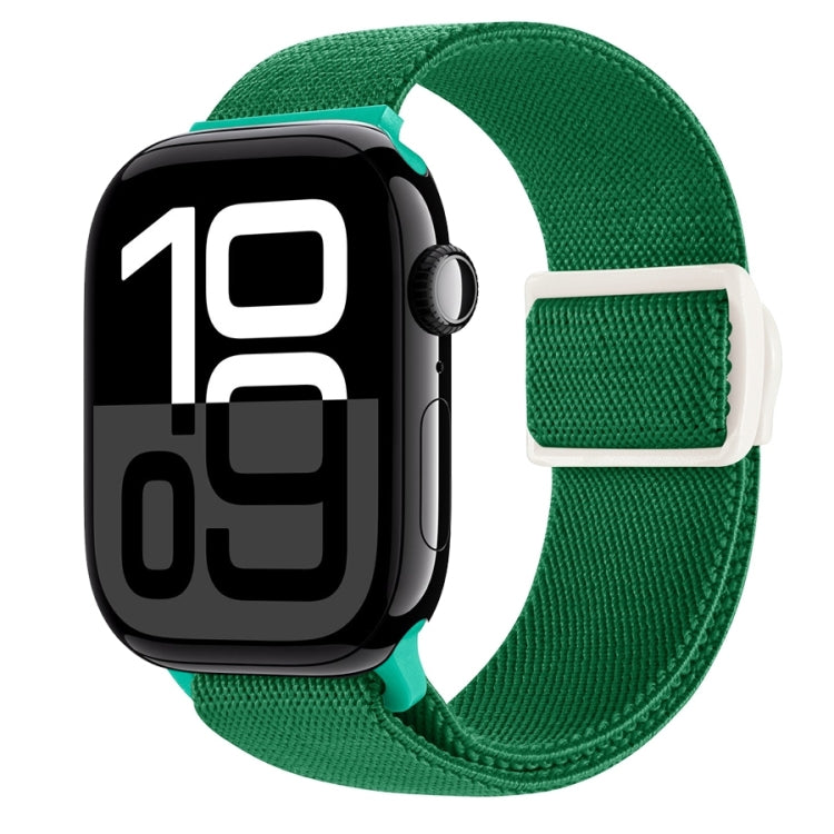Carbon Fiber Texture Snap Buckle Nylon Watch Band, For Apple Watch Series 10 46mm