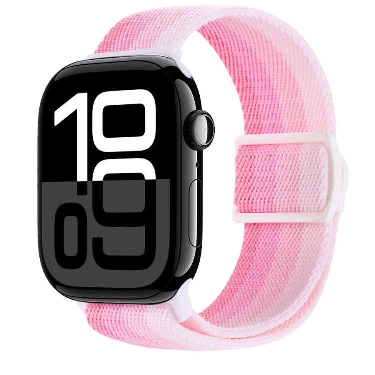 Carbon Fiber Texture Snap Buckle Nylon Watch Band, For Apple Watch Series 10 42mm