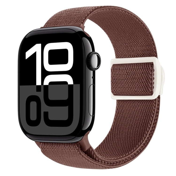 Carbon Fiber Texture Snap Buckle Nylon Watch Band, For Apple Watch Series 10 42mm