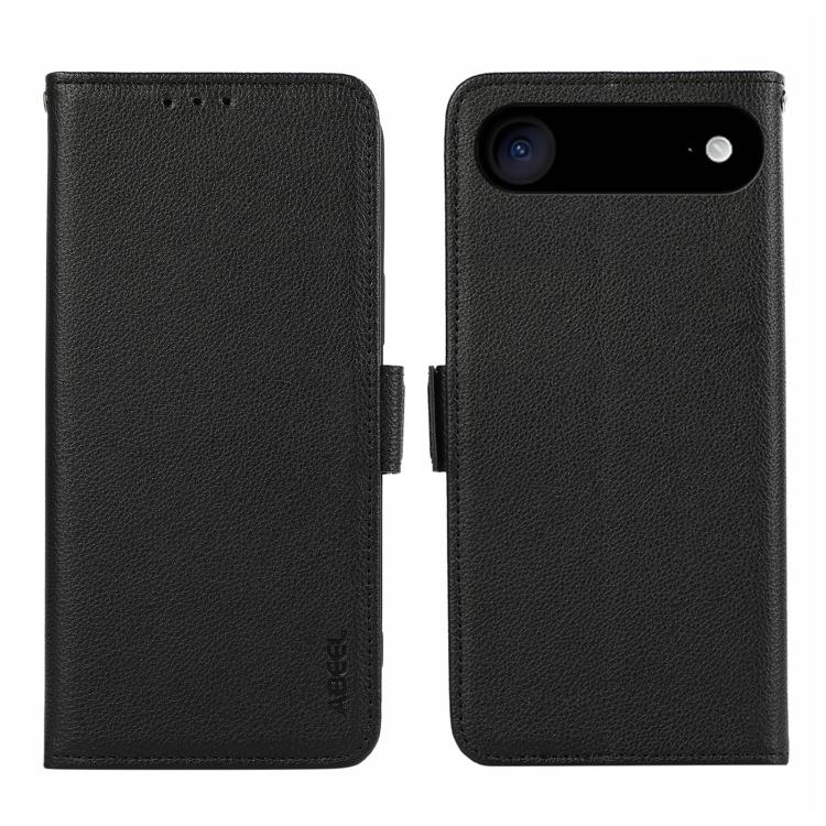 ABEEL Side-Magnetic Litchi Pattern Leather RFID Phone Case, For iPhone 17 Pro Max, For iPhone 17 Pro, For iPhone 17 Air, For iPhone 15 Pro Max, For iPhone 15 Pro, For iPhone 15 Plus
