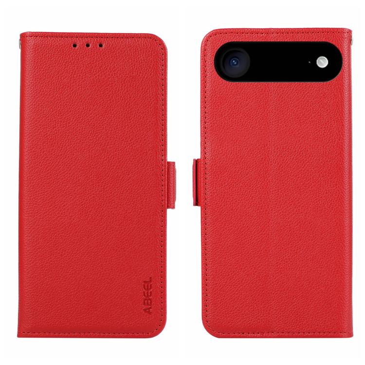 ABEEL Side-Magnetic Litchi Pattern Leather RFID Phone Case, For iPhone 17 Pro Max, For iPhone 17 Pro, For iPhone 17 Air, For iPhone 15 Pro Max, For iPhone 15 Pro, For iPhone 15 Plus