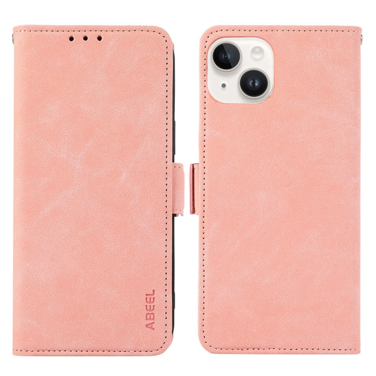 ABEEL Frosted Magnetic RFID Leather Phone Case, For iPhone 15, For iPhone 14 Plus, For iPhone 14, For iPhone 14 Pro