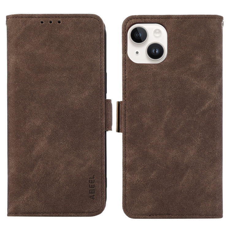 ABEEL Frosted Magnetic RFID Leather Phone Case, For iPhone 15, For iPhone 14 Plus, For iPhone 14, For iPhone 14 Pro