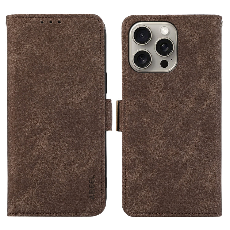 ABEEL Frosted Magnetic RFID Leather Phone Case, For iPhone 12 / 12 Pro, For iPhone 12 Pro Max