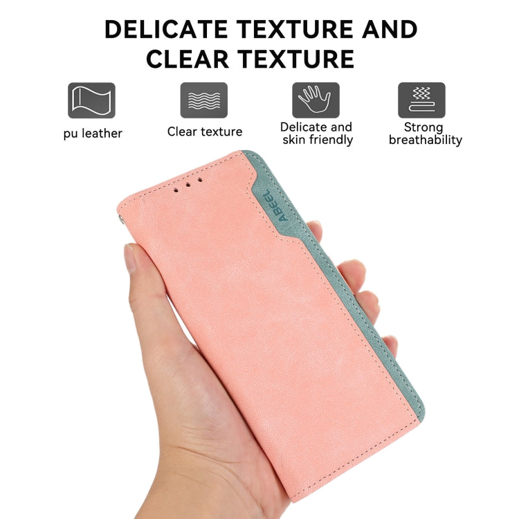 ABEEL Color Block Magnetic RFID Leather Phone Case, For iPhone 12 / 12 Pro, For iPhone 12 Pro Max