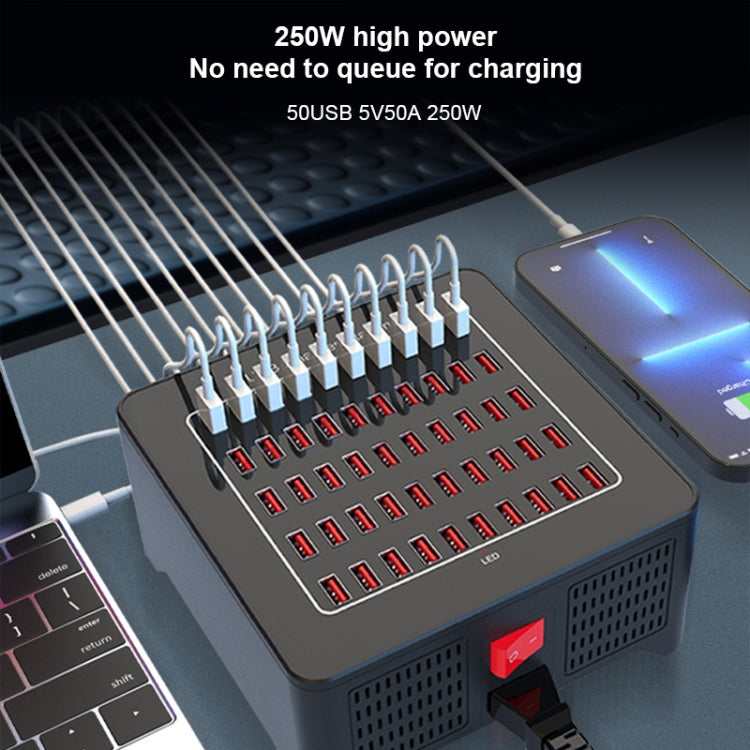 Station de charge intelligente USB 250 W 50 ports YFY-A77
