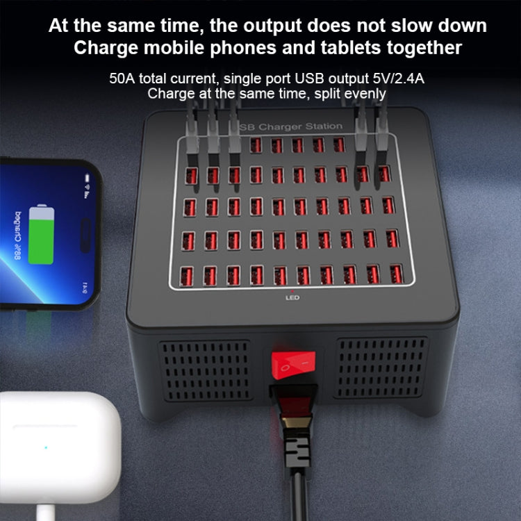 Station de charge intelligente USB 250 W 50 ports YFY-A77