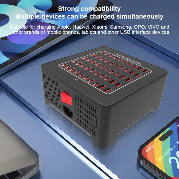 Station de charge intelligente USB 250 W 50 ports YFY-A77