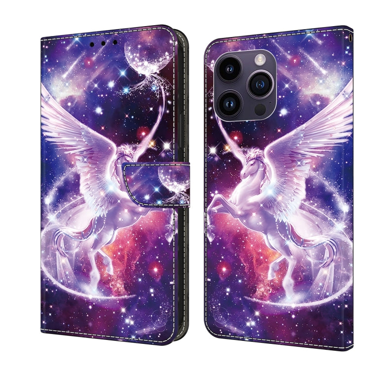 Crystal Painted Leather Phone case, For iPhone 15 Pro Max, For iPhone 15 Pro
