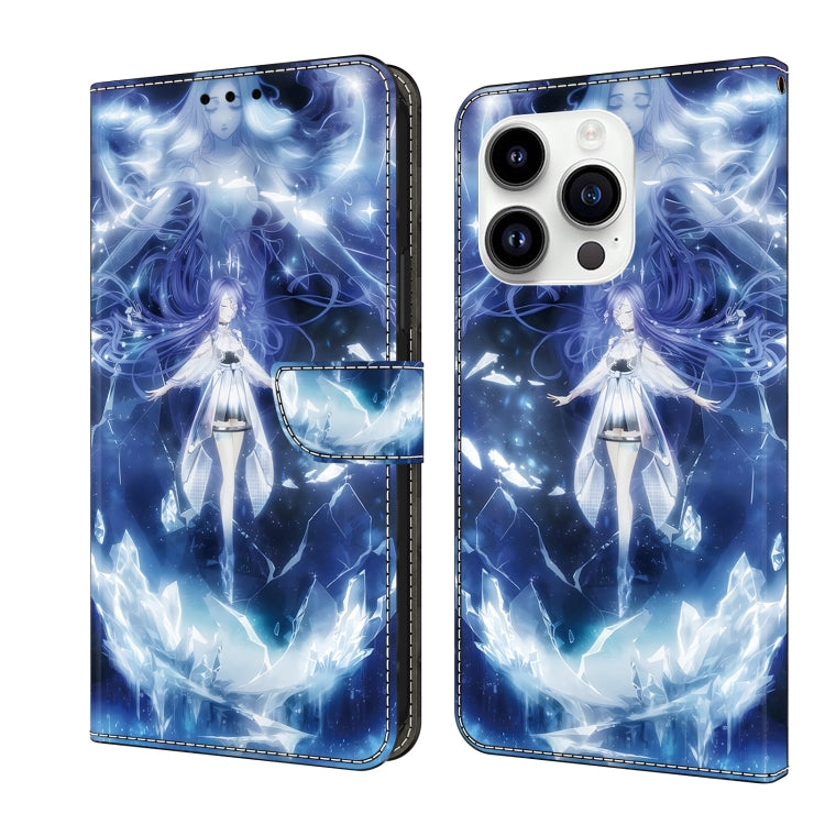 Crystal Painted Leather Phone case, For iPhone 15 Pro Max, For iPhone 15 Pro