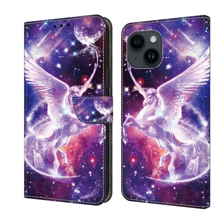 Crystal Painted Leather Phone case, For iPhone 14 Plus/15 Plus, For iPhone 15