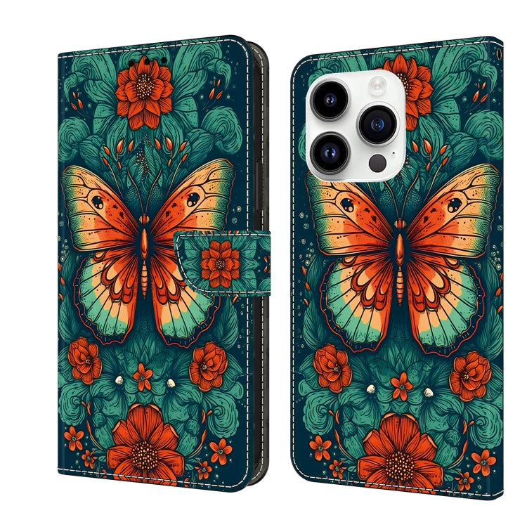 Crystal Painted Leather Phone case, For iPhone 13/14, For iPhone 14 Pro
