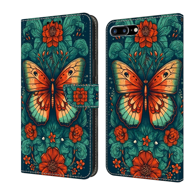 Crystal Painted Leather Phone case, For iPhone 14 Pro Max, For iPhone SE 2022/2020/8/7