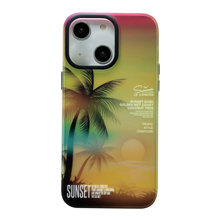 SUNSET Coconut Tree Dual-side Laminating Laser Phone Case, For iPhone 15 Pro Max, For iPhone 15 Pro, For iPhone 15, For iPhone 14, For iPhone 14 Pro, For iPhone 14 Pro Max, For iPhone 13 Pro Max, For iPhone 13 Pro, For iPhone 13, For iPhone 12         ...