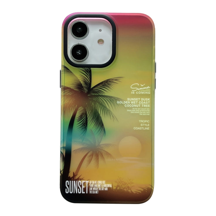 SUNSET Coconut Tree Dual-side Laminating Laser Phone Case